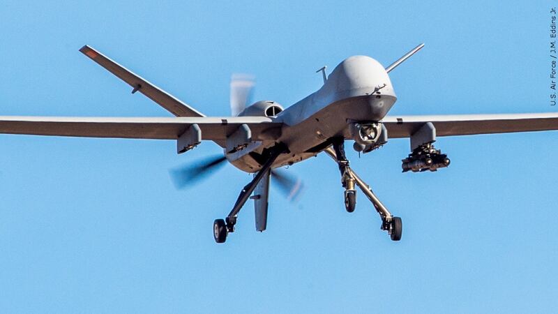 FILE - The downed $32 million U.S. drone, which contains sensitive technology, has not been...