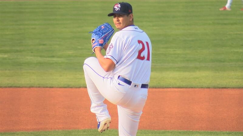 New York Mets pitcher Carlos Carrasco makes a rehab start for the Binghamton Rumble Ponies on...